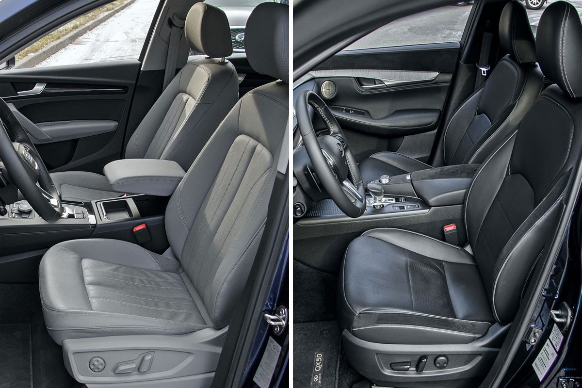 Сравнение Audi Q5 и Infiniti QX50 2019 года: технические характеристики, фото, комплектации и цены