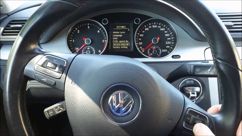 Как самостоятельно сбросить сервисный интервал на автомобилях Volkswagen Passat